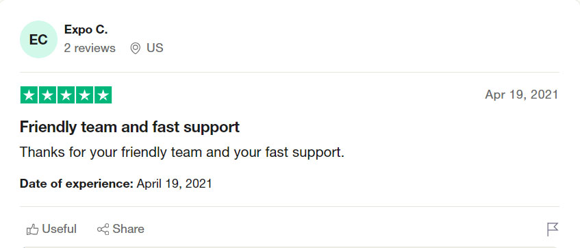 Trustpilot Review 1